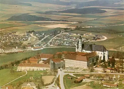 AK / Ansichtskarte 73917736 Neresheim Abtei mit Kirche und Kloster Fliegeraufnahme 