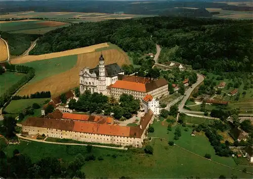 AK / Ansichtskarte 73917737 Neresheim Abtei mit Kirche und Kloster Fliegeraufnahme 