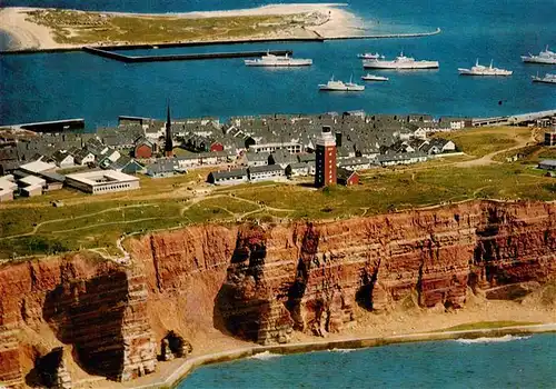 AK / Ansichtskarte  Insel_Helgoland Fliegeraufnahme mit Leuchtturm