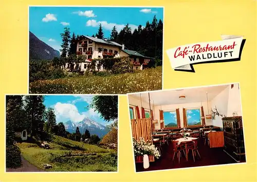 AK / Ansichtskarte 73917771 Berchtesgaden Cafe Restaurant Waldluft Panorama Gastraum