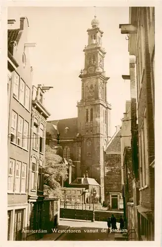 AK / Ansichtskarte  Amsterdam__NL Westertoren vanuit de Jordaan