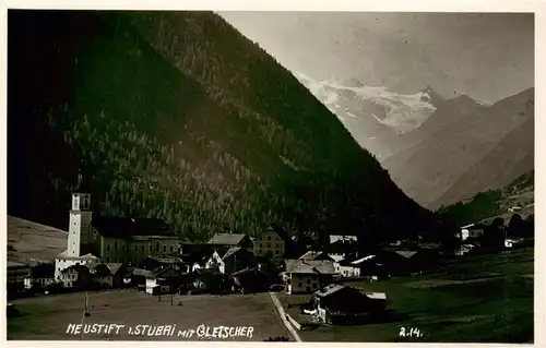 AK / Ansichtskarte  Neustift_Stubaital_Tirol mit Gletscher