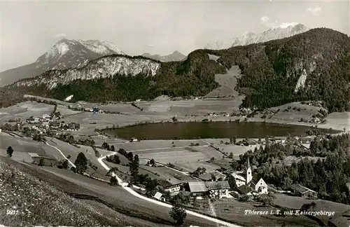 AK / Ansichtskarte  Thiersee_Tirol_AT mit Kaisergebirge Fliegeraufnahme