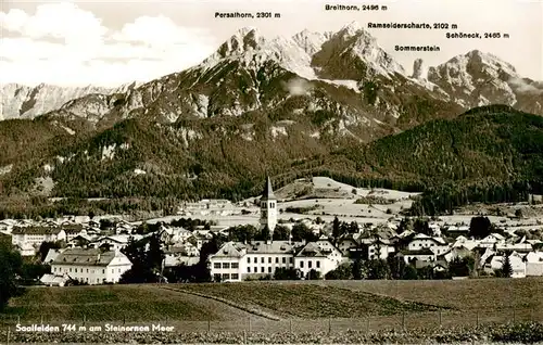AK / Ansichtskarte 73917864 Saalfelden_Steinernes_Meer_AT Panorama mit Persalhorn Breithorn Sommerstein Schoeneck