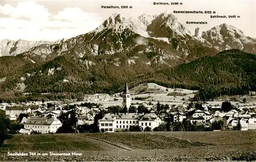 AK / Ansichtskarte  Saalfelden_Steinernes_Meer_AT Panorama mit Persalhorn Breithorn Sommerstein Schoeneck