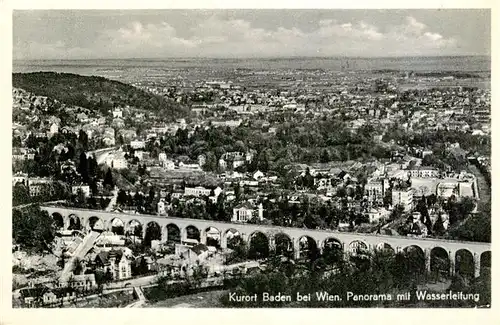 AK / Ansichtskarte  Baden__Wien_AT Panorama mit Wasserleitung und Viadukt