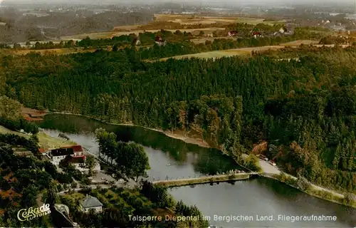 AK / Ansichtskarte  Diepental_Leichlingen Talsperre Diepental Fliegeraufnahme