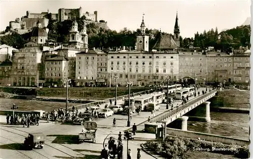 AK / Ansichtskarte  Salzburg__AT Staatsbruecke Festung