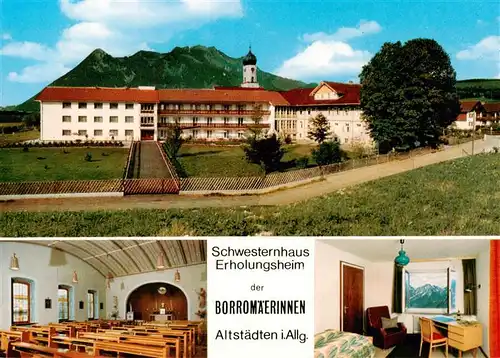 AK / Ansichtskarte  Altstaedten_Allgaeu Schwesternhaus Erholungsheim der Borromaeerinnen Hauskapelle Zimmer