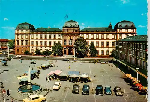 AK / Ansichtskarte  Darmstadt Schloss und Marktplatz