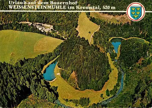 AK / Ansichtskarte  Albrechtsberg_Grossen_Krems_AT Weissensteinmuehle Fliegeraufnahme