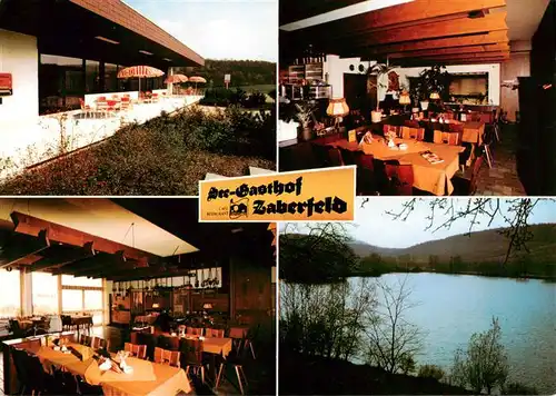 AK / Ansichtskarte  Zaberfeld Cafe Restaurant See Gasthof Zaberfeld Gastraeume Stausee Ehmetsklinge