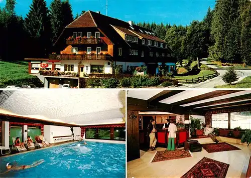 AK / Ansichtskarte  Kaelberbronn_Pfalzgrafenweiler Gasthof Pension Waldsaegmuehle Gastraum Hallenbad