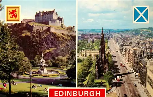 AK / Ansichtskarte 73918024 Edinburgh__Scotland_UK The Castleand Gardens Panorama