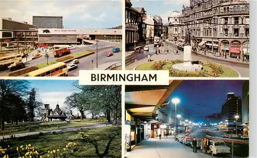 AK / Ansichtskarte  Birmingham__UK Bull Ring Victoria Square Bourneville Smallbrook Ringway by Night