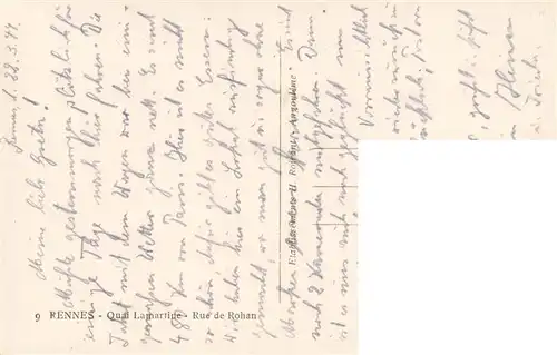 AK / Ansichtskarte  Rennes_35 Quai Lamartine Rue de Rohan