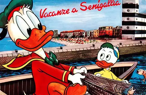 AK / Ansichtskarte 73918040 Senigallia_IT Donald Duck Karikatur