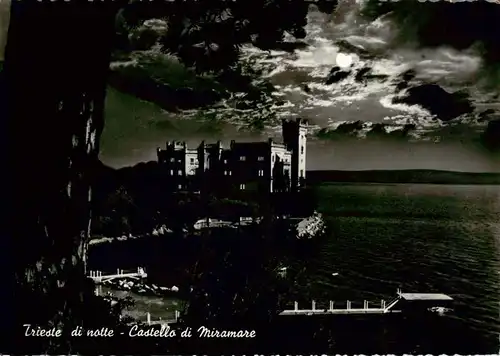 AK / Ansichtskarte  Trieste_Triest_IT di notte Castello di Miramare