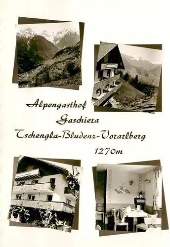 AK / Ansichtskarte  Tschengla_Vorarlberg_AT Alpengasthof Gaschiera Panorama Gastraum