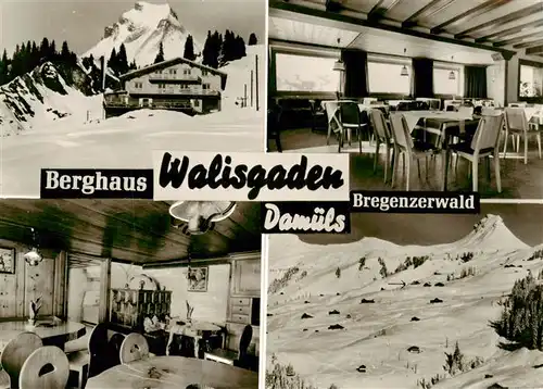 AK / Ansichtskarte  Damuels_Vorarlberg_AT Berghaus Walisgaden Gastraeume Panorama