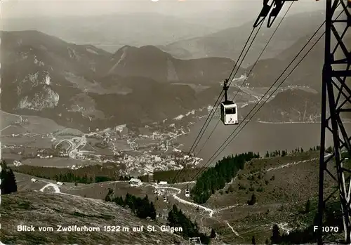 AK / Ansichtskarte  St_Gilgen__Wolfgangsee_AT Blick vom Zwoelferhorn Seilbahn