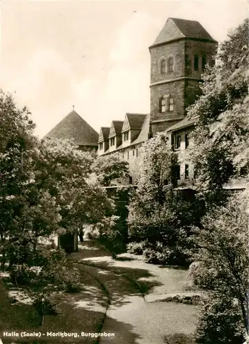 AK / Ansichtskarte  Halle__Saale Moritzburg Burggraben