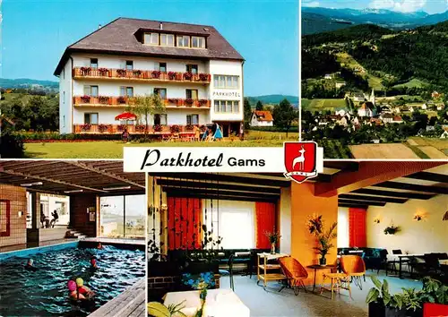 AK / Ansichtskarte  Gams_Bad Parkhotel Gams Hallenbad Foyer Panorama