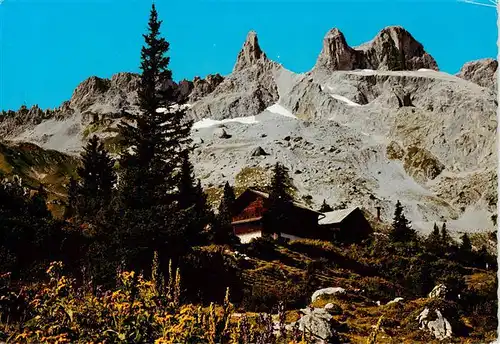 AK / Ansichtskarte  Lindauerhuette_1770m_Gauertal_Vorarlberg_AT mit den 3 Tuermen