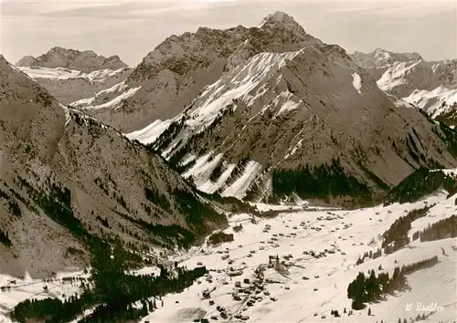 AK / Ansichtskarte  Mittelberg_Boedmen im Walsertal Fliegeraufnahme