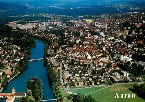 AK / Ansichtskarte  Aarau_AG Fliegeraufnahme