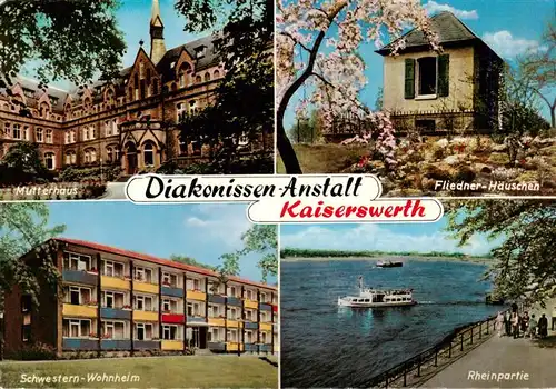 AK / Ansichtskarte  Kaiserswerth_Rhein Diakonissen Anstalt Mutterhaus Fliedner Haeuschen Schwestern Wohnheim Rheinpartie