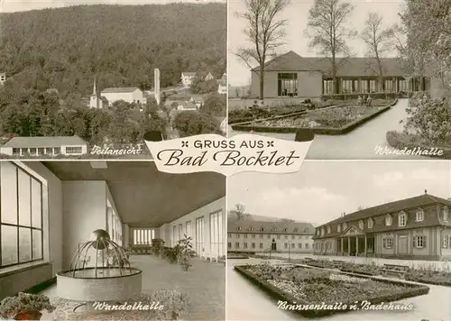 AK / Ansichtskarte 73918243 Bad_Bocklet Kurhaus Wandelhalle Trinkbrunnen Brunnenhalle und Badehaus