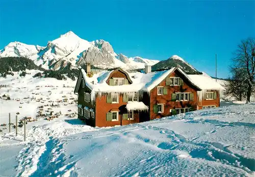 AK / Ansichtskarte  Wildhaus__SG mit Saentis und Schafberg