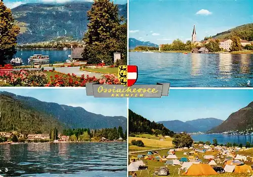 AK / Ansichtskarte  Ossiach_Ossiachersee_Kaernten_AT Schiffstation Steindorf Camping Berghof