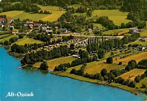 AK / Ansichtskarte  Ossiach_Ossiachersee_Kaernten_AT Alt Ossiach Camping Lampele Fliegeraufnahme