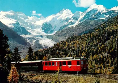 AK / Ansichtskarte  Morteratsch Berninabahn mit der Bellavista und Piz Bernina