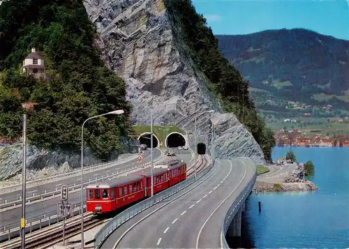 AK / Ansichtskarte  Stansstad Vierwaldstaettersee Acheregg Bruecke und Luzern Stans Engelberg Bahn