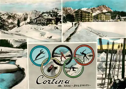 AK / Ansichtskarte  Cortina_d_Ampezzo_IT Panorama Hotel Teilansichten