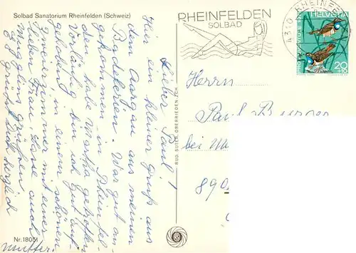 AK / Ansichtskarte  Rheinfelden_AG Solbad Sanatorium Fliegeraufnahme