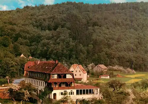 AK / Ansichtskarte  Schoenau_Gemuenden Gaststaette Cafe Zum alten Forsthaus