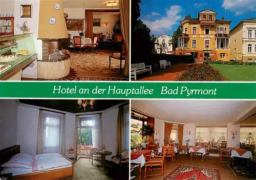 AK / Ansichtskarte  Bad_Pyrmont Hotel an der Hauptallee Gastraeume Zimmer Kuchentheke