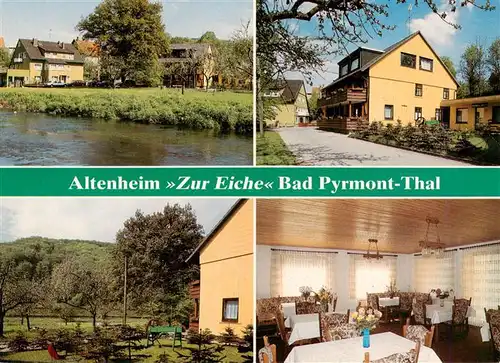 AK / Ansichtskarte  Thal_Bad_Pyrmont Altenheim Zur Eiche Gastraum Garten