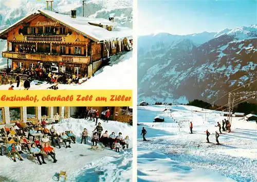 AK / Ansichtskarte  Zell_Ziller_Tirol_AT Enzianhof Sonnenterrasse Skilift