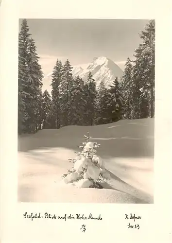 AK / Ansichtskarte  Seefeld_Tirol Blick zur Hohen Munde