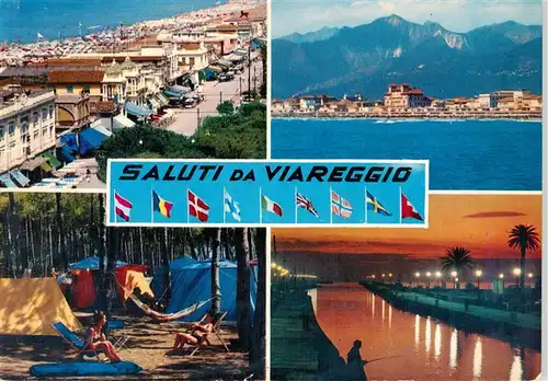AK / Ansichtskarte  Viareggio_Toscana_IT Promenade Strandpartien Camping