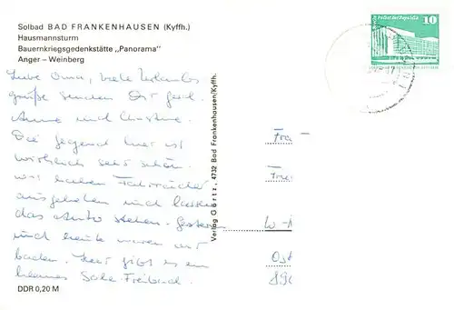 AK / Ansichtskarte 73918445 Bad_Frankenhausen Solbad Hausmannsturm Bauernkriegsgedenkstaette Panorama Anger Weinberg