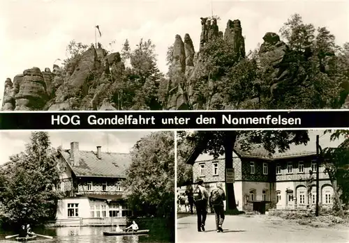 AK / Ansichtskarte  Jonsdorf_Saechsische_Schweiz HOG Gondelfahrt Gondelteich Gasthaus