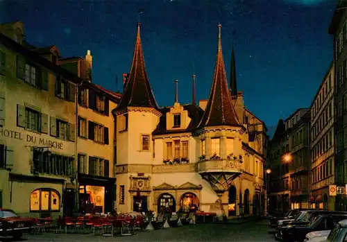 AK / Ansichtskarte  Neuchatel_NE Les Halles Hotel du Marche
