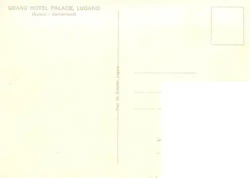 AK / Ansichtskarte  Lugano_Lago_di_Lugano_TI Grand Hotel Palace