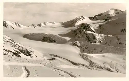 AK / Ansichtskarte  oetztal_Tirol_AT Vernagthuette mit Vernagt Gletscher und Brockkogljoch